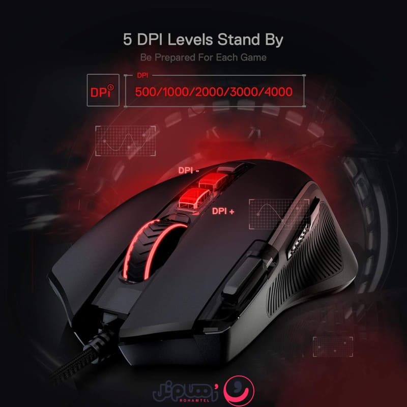 ماوس گیمینگ ردراگون مدل Redragon Predator M612 RGB