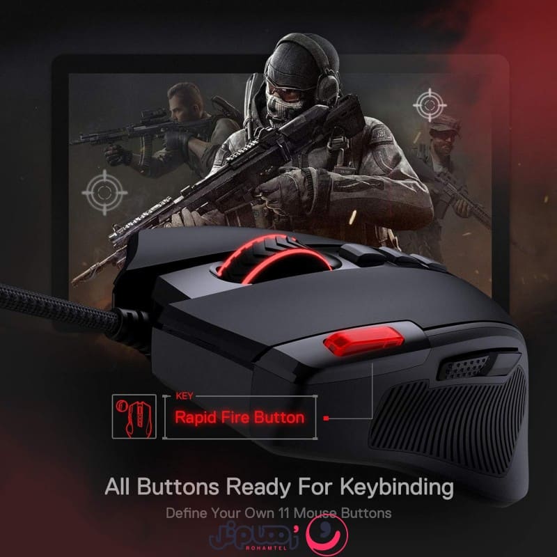ماوس گیمینگ ردراگون مدل Redragon Predator M612 RGB