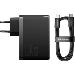 شارژر دیواری ۱۶۰ وات بیسوس GaN۵ Pro مدل CCGAN۱۶۰CE به همراه کابل USB-C