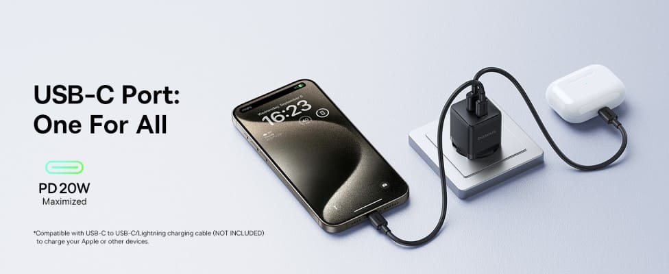 شارژر دیواری 20 وات بیسوس مدل Baseus Palm Fast 20W