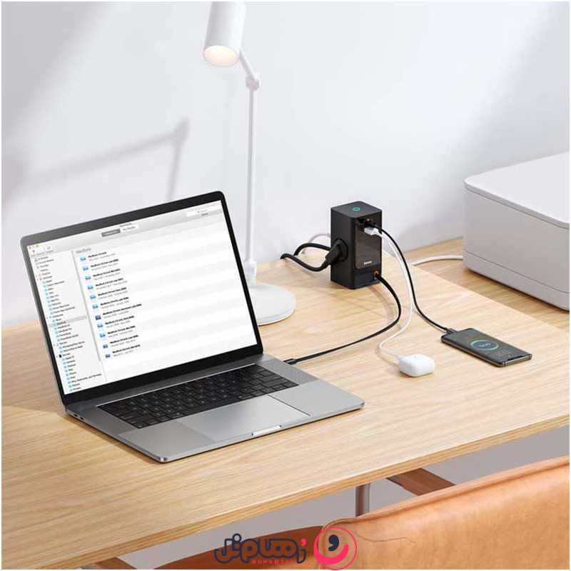شارژر رومیزی باسئوس مدل Power Combo PSLR000301 با توان 65 وات