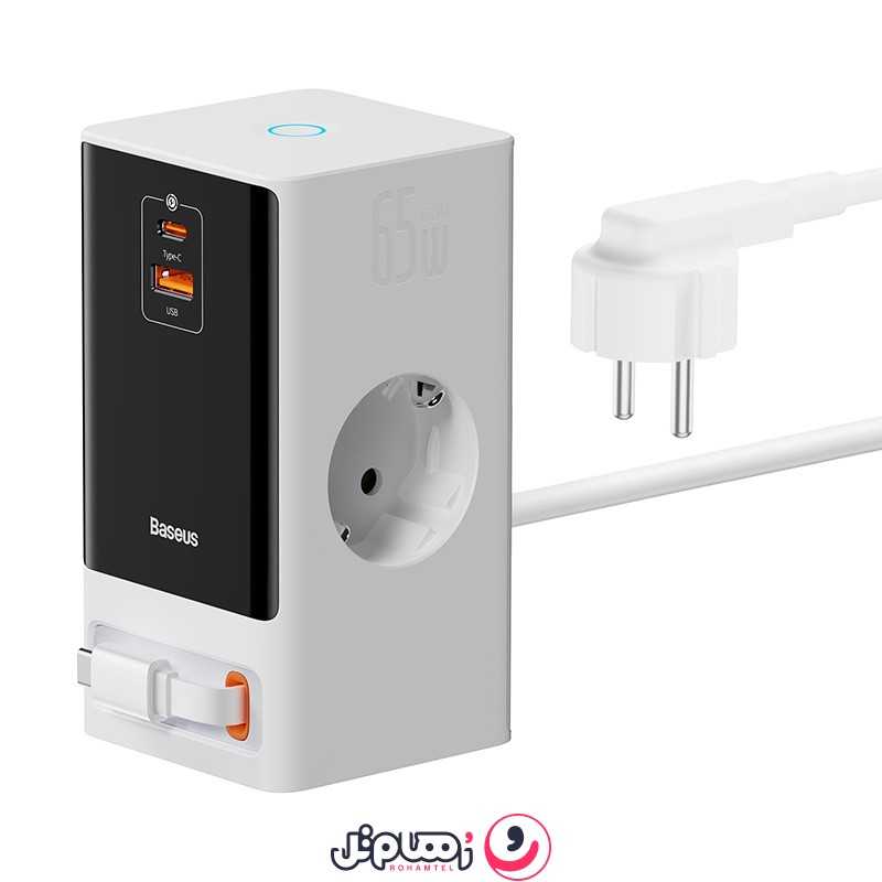 شارژر رومیزی باسئوس مدل Power Combo PSLR000301 با توان 65 وات