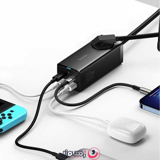 شارژر رومیزی 4 پورت بیسوس مدل PowerCombo PSZM000401 100W
