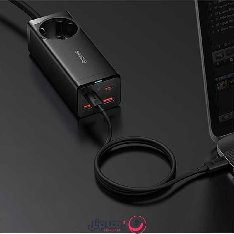 شارژر رومیزی 4 پورت بیسوس مدل PowerCombo PSZM000401 100W