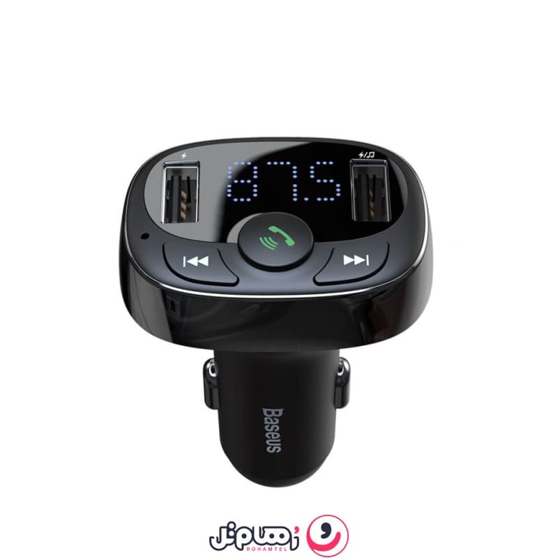 شارژر فندکی بلوتوثی پخش کننده اف ام خودرو باسئوس مدل T Typed S-09A