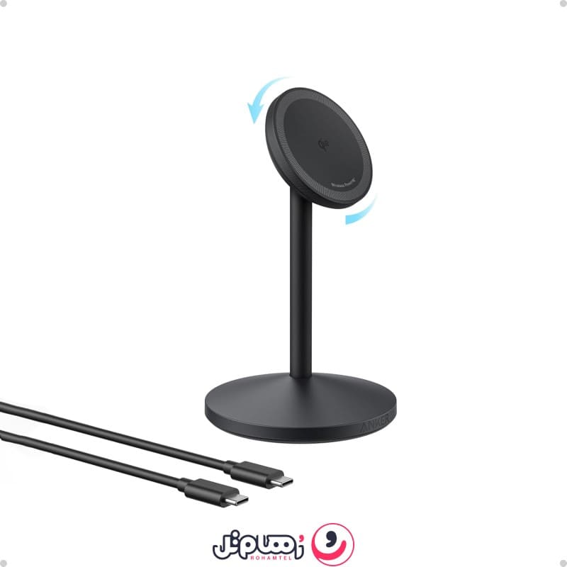 پایه نگهدارنده و شارژر بی سیم مگ سیف انکر Charging Station 15W Qi2 A25X1 توان 15 وات