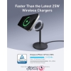 پایه نگهدارنده و شارژر بی&zwnj; سیم مگ سیف انکر Charging Station 15W Qi2 A25X1 توان 15 وات