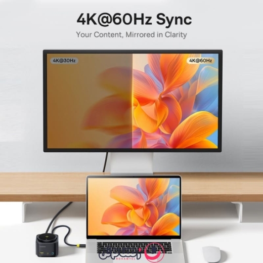 هاب USB-C باسئوس مدل MagPro Series II با ۷ پورت و شارژ بی&zwnj;سیم ۱۵ وات