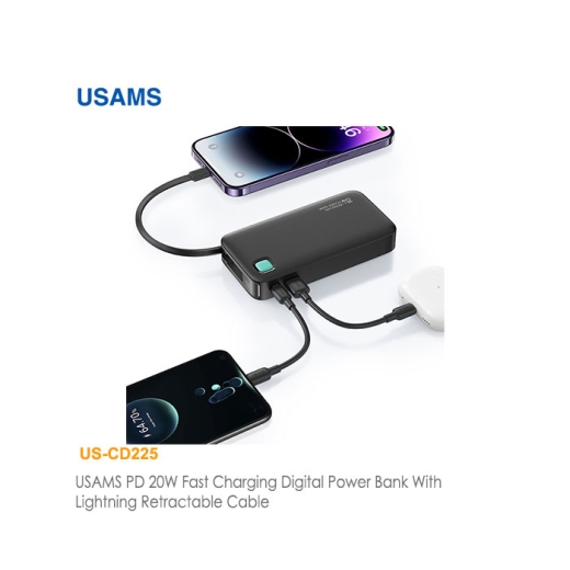 پاوربانک یوسمز مدل CD225 ظرفیت 10.000 میلی آمپر ساعت