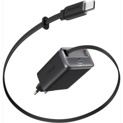 شارژر انکر به همراه کابل متصل مدل Anker Nano USB C Charger Block 35W Max 2-Port A2658