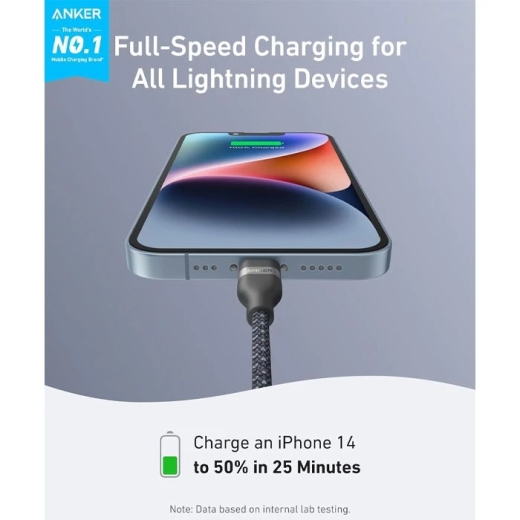 کابل تایپ سی به لایتنینگ انکر مدل Anker USB-C to Lightning Cable A82B2