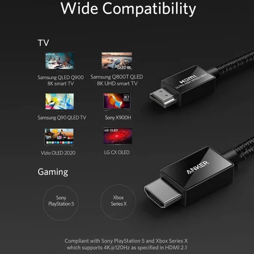 نمونه دستگاه های سازگار با کابل HDMI انکر A8743 دو متری Ultra High Speed
