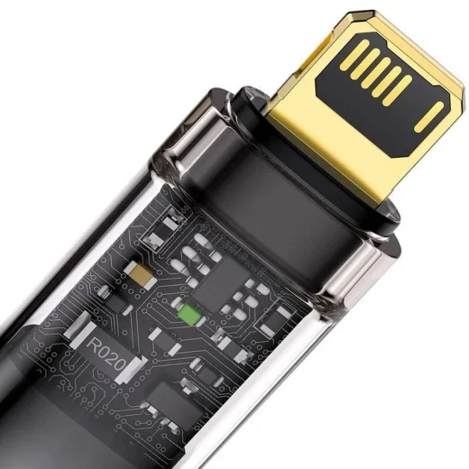 کانکتور شفاف کابل USB به لایتنینگ بیسوس مدل Explore CATS000501 طول 2 متر