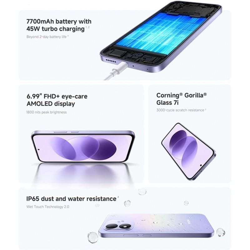 باتری ۷۷۰۰ میلیآمپرساعتی گوشی Redmi Note 17 4G با شارژ سریع ۴۵ وات و شارژ معکوس ۲۲.۵ وات