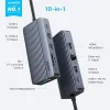 پورت های هاب انتقال اطلاعات 10 پورت انکر Anker USB-C Hub 10-in-1 Dual Display مدل A83C2