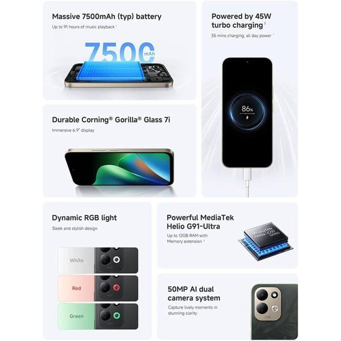 ویژگی های گوشی شیائومی Redmi 17 4G رم ۶ حافظه ۱۲۸/۲۵۶ گیگابایت